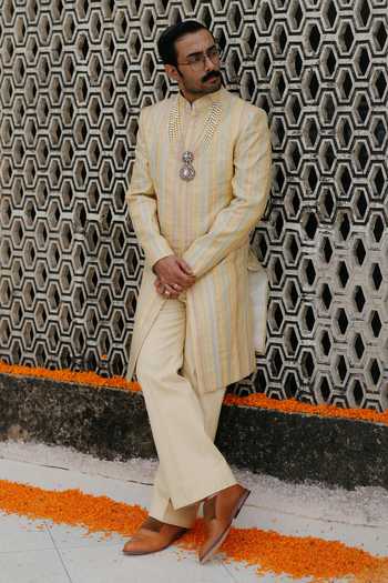 AMIT BEHKI Embroidered Sherwani Set 