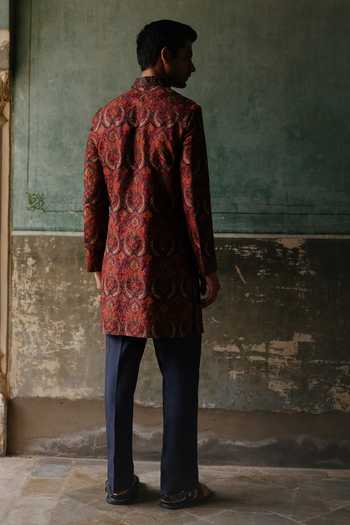 AMIT BEHKI Paisley Embroidered Sherwani Set 
