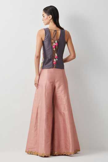 Aum By Asit And Ashima Embroidered Corset & Palazzo Set 