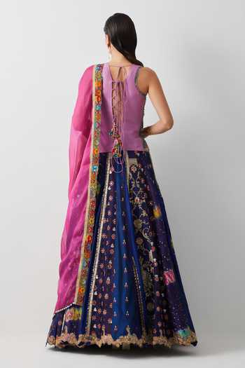 Aum By Asit And Ashima Embroidered Lehenga Set 