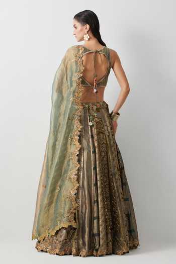 Aum By Asit And Ashima Hand Embroidered Lehenga Set 