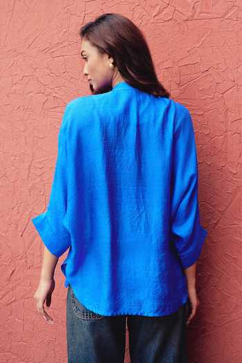 Kavya Singh Kundu Sapphire Hand Embroidered Shirt 