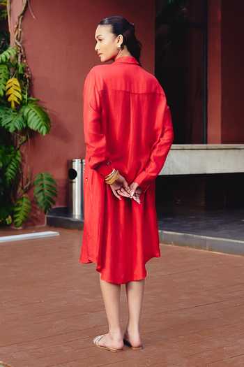 Kavya Singh Kundu Etna Hand Embroidered Shirt Dress 