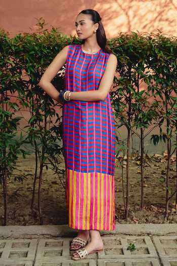 Kavya Singh Kundu Marina Block Printed Dress 