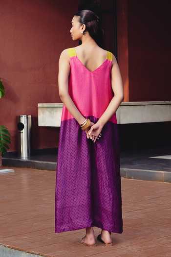 Kavya Singh Kundu Dusk Block Printed Dress 