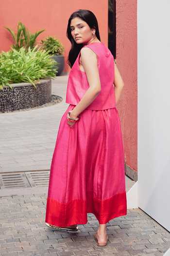 Kavya Singh Kundu Blush Embroidered Top & Skirt Set 
