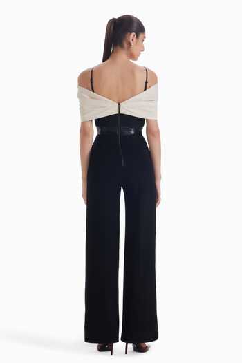 Sameer Madan Spotlight Spiral Luxury Crepe Jumpsuit 