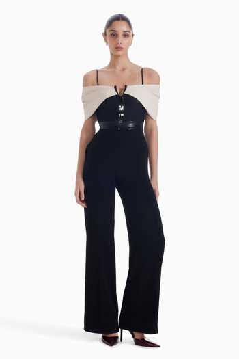 Sameer Madan Spotlight Spiral Luxury Crepe Jumpsuit 