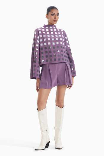 Sameer Madan Box Pleated Shorts 