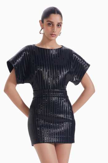 Sameer Madan Thrill Line Border Embellished Skirt 