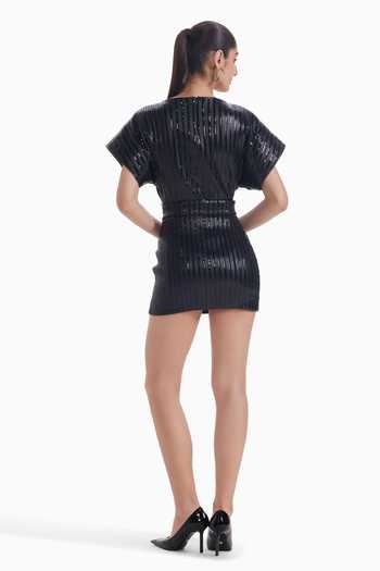Sameer Madan Thrill Line Border Embellished Skirt 