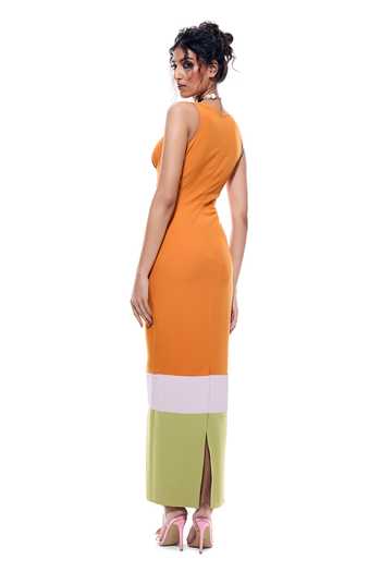 Sameer Madan Copacabana Colorblock Bodycon Dress 