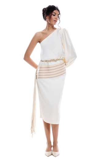 Sameer Madan Sancho One Shoulder Dress 