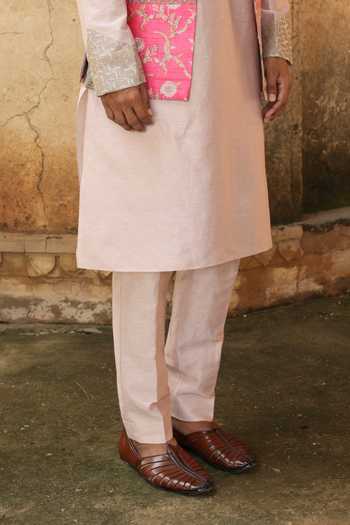 Aum By Asit And Ashima Multi Color Silk, Tissue, Brocade, Cotton, Lycra Zari, Bundi And Kurta Set at Aza Fashions Aum By Asit And Ashima_Multi Color Silk, Tissue, Brocade, Cotton, Lycra Zari, Bundi And Kurta Set _at_Aza_Fashions