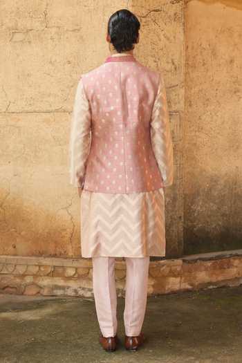 Aum By Asit And Ashima Patchwork Heritage Bundi & Kurta Set 