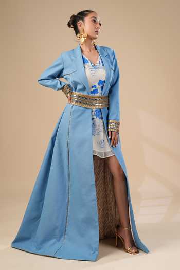 ASHNA VASWANI Hand Painted Kota Doria Dress Set 