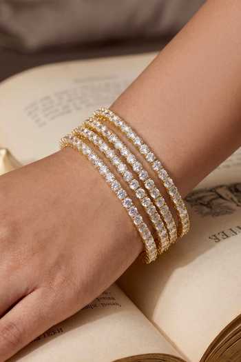 Prestones Crystal Embellished Bangles - Set of 4 