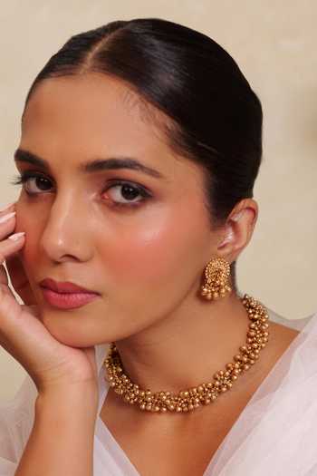 Prestones Ghungroo Embellished Necklace Set 