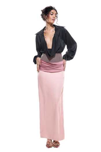 Sameer Madan Diva Do Mar Draped Skirt 