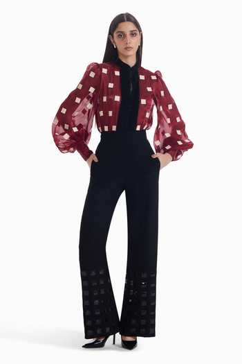 Sameer Madan Sway Ritual Grid Applique Work Pant 