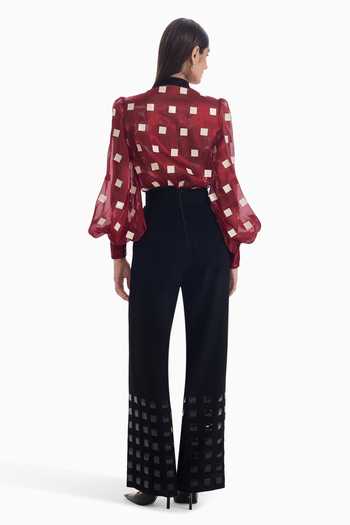 Sameer Madan Sway Ritual Grid Applique Work Pant 