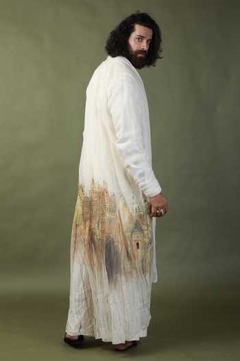 ASHNA VASWANI Hand Painted Shrug & Kurta Set 