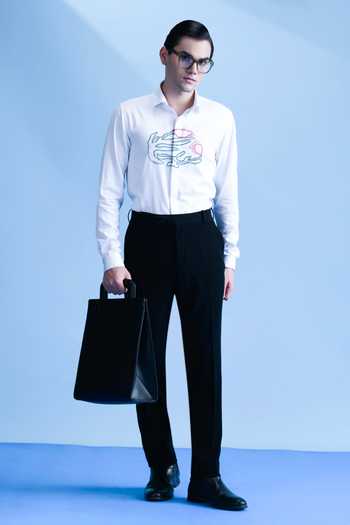 Buy_Abkasa_White Cotton Nautical Shirt _Online_at_Aza_Fashions