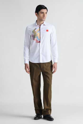 Abkasa_White Cotton Ruben Shirt _Online_at_Aza_Fashions