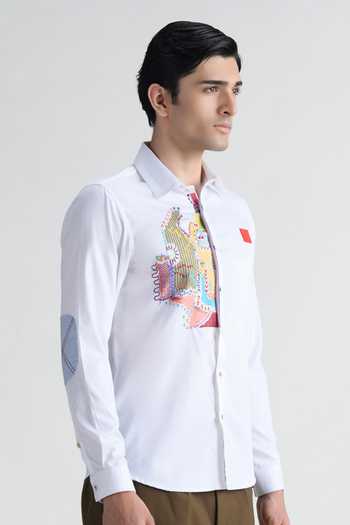 Buy_Abkasa_White Cotton Ruben Shirt _Online_at_Aza_Fashions