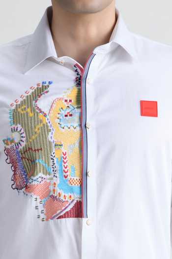 Shop_Abkasa_White Cotton Ruben Shirt _Online_at_Aza_Fashions