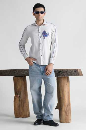 Buy Abkasa White Cotton Bastien Shirt Online at Aza Fashions Buy_Abkasa_White Cotton Bastien Shirt _Online_at_Aza_Fashions