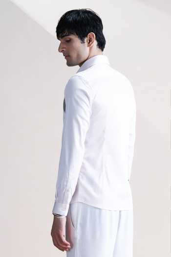 Abkasa Nomad Abstract Panel Cotton Shirt 