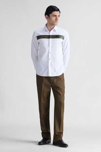 Abkasa White Cotton Renzo Shirt Online at Aza Fashions Abkasa_White Cotton Renzo Shirt _Online_at_Aza_Fashions