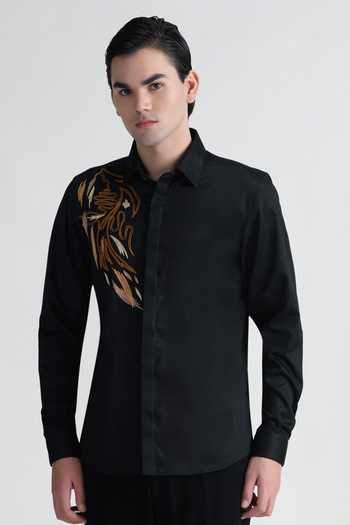 Abkasa Quincy Embroidered Cotton Shirt 