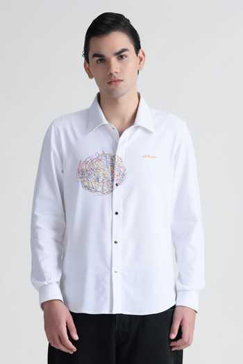 Abkasa Alice Scribble Motif Shirt 