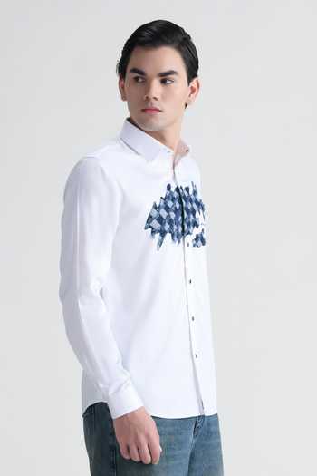Shop_Abkasa_White Cotton Colette Shirt _Online_at_Aza_Fashions