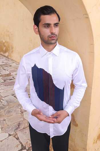 Abkasa Garret Embroidered Patch Shirt 