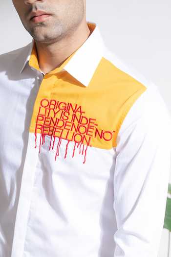Abkasa_White Cotton Originality Shirt _Online_at_Aza_Fashions