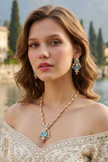 Amaara Jewels Mystic Embellished Pendant Necklace Set 