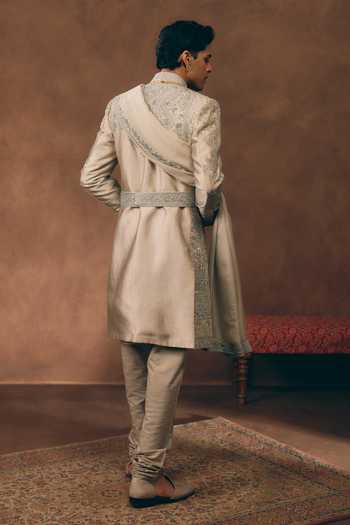 MUKTI AND KAVITH CASA Opulent Zardozi Embroidered Sherwani Set 