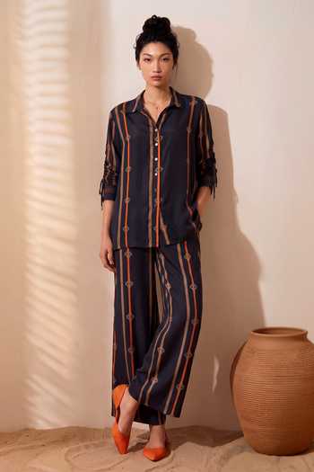 Nautanky Stripe Print Shirt & Pant Set 