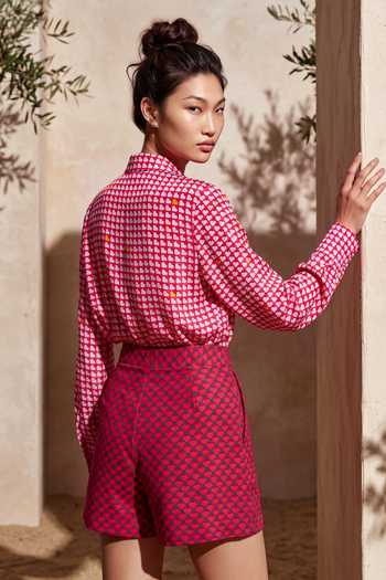 Nautanky Printed Shirt & Skorts Set 
