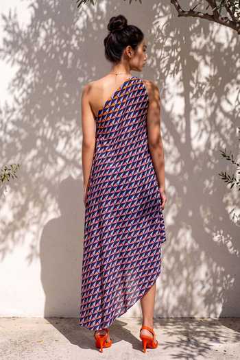 Nautanky Geometric Print Dress 