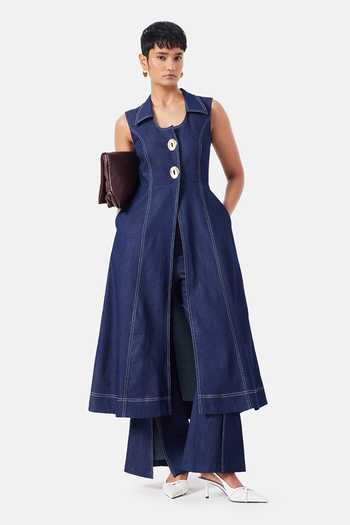 NOTEBOOK Zoe Cotton Denim Anarkali & Pant Set 