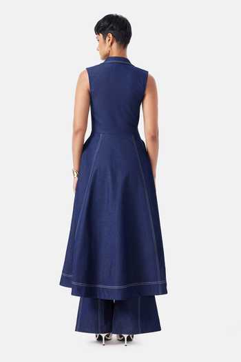 NOTEBOOK Zoe Cotton Denim Anarkali & Pant Set 