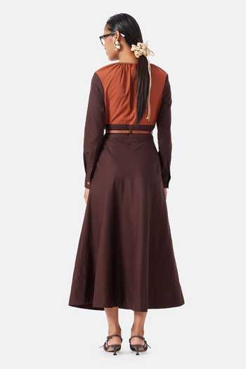 NOTEBOOK Lila Color Block Dress 
