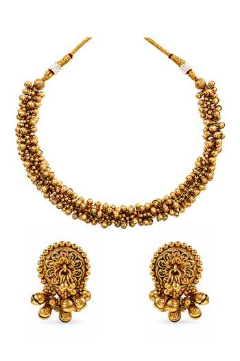 Prestones Ghungroo Embellished Necklace Set 