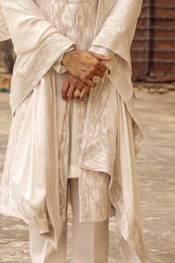 AMIT BEHKI Hand Embroidery Silk Stole 