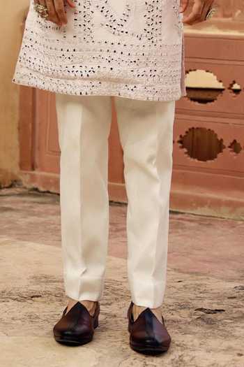 AMIT BEHKI Pink Silk, Polyester Raw Kurta And Pant Set Online at Aza Fashions AMIT BEHKI_Pink Silk, Polyester Raw Kurta And Pant Set _Online_at_Aza_Fashions