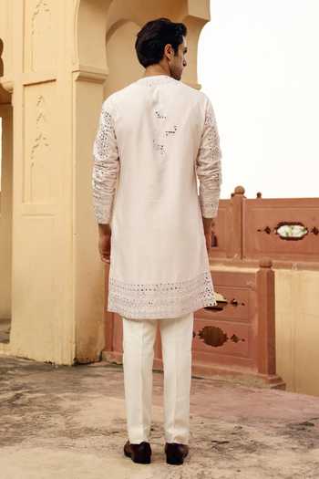 AMIT BEHKI Raw Silk Kurta & Pant Set 